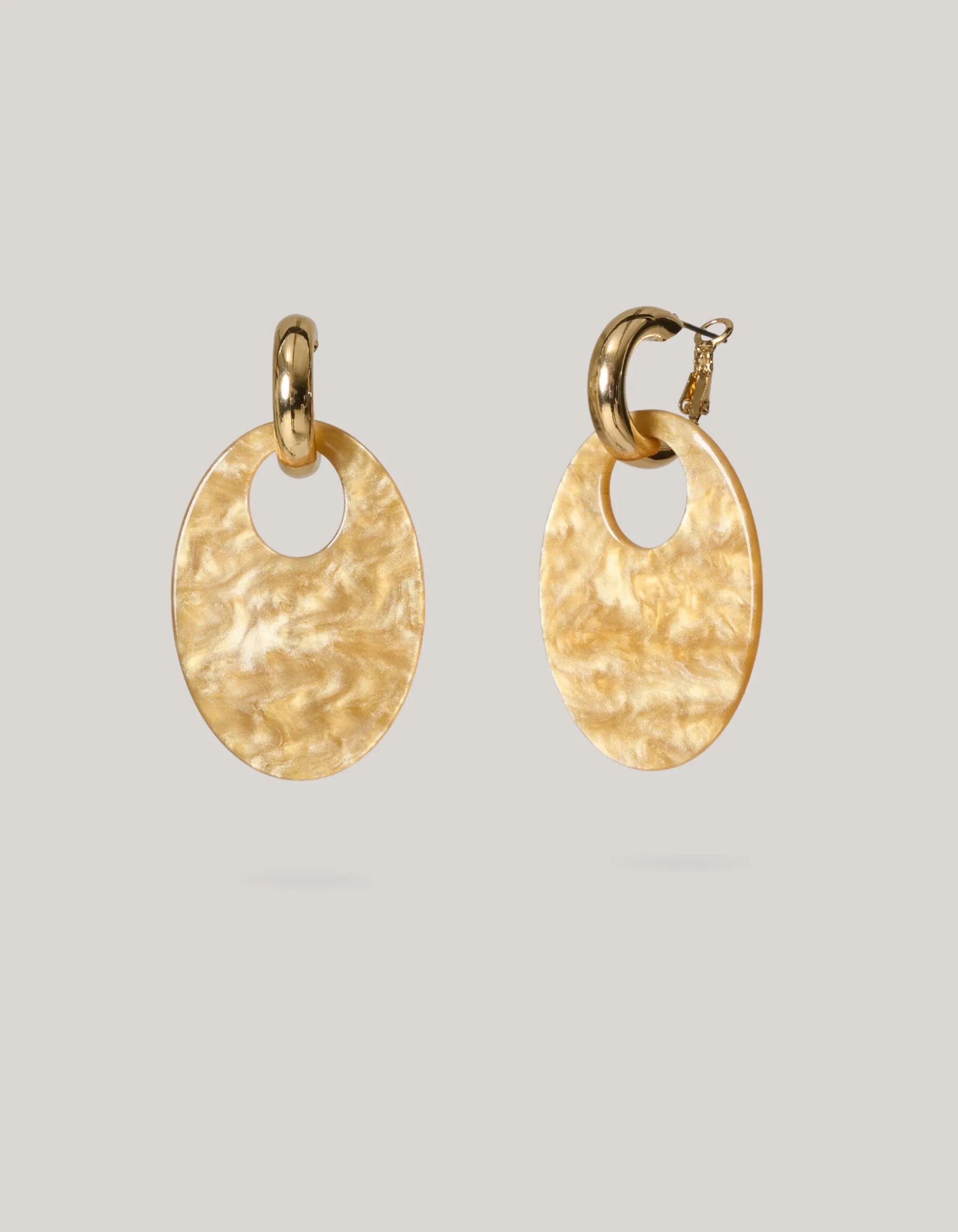 Oval Oorbellen Goud