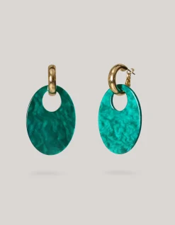 Oval Oorbellen Groen