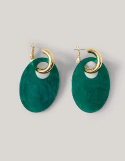 Oval Oorbellen Groen