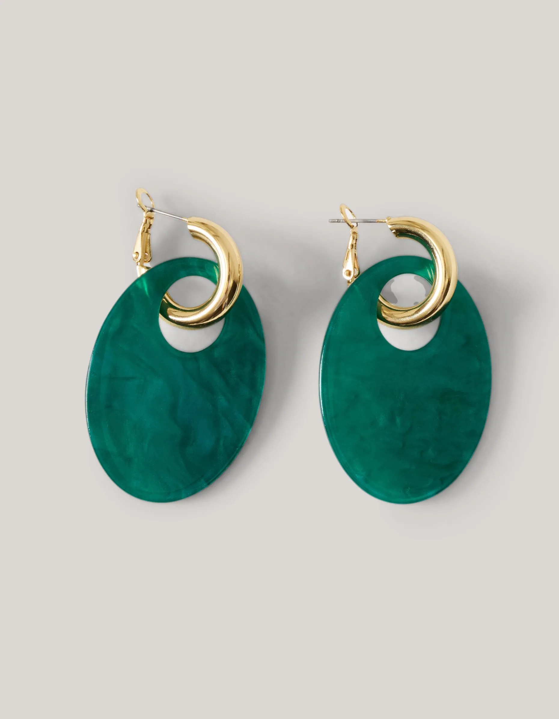 Oval Oorbellen Groen