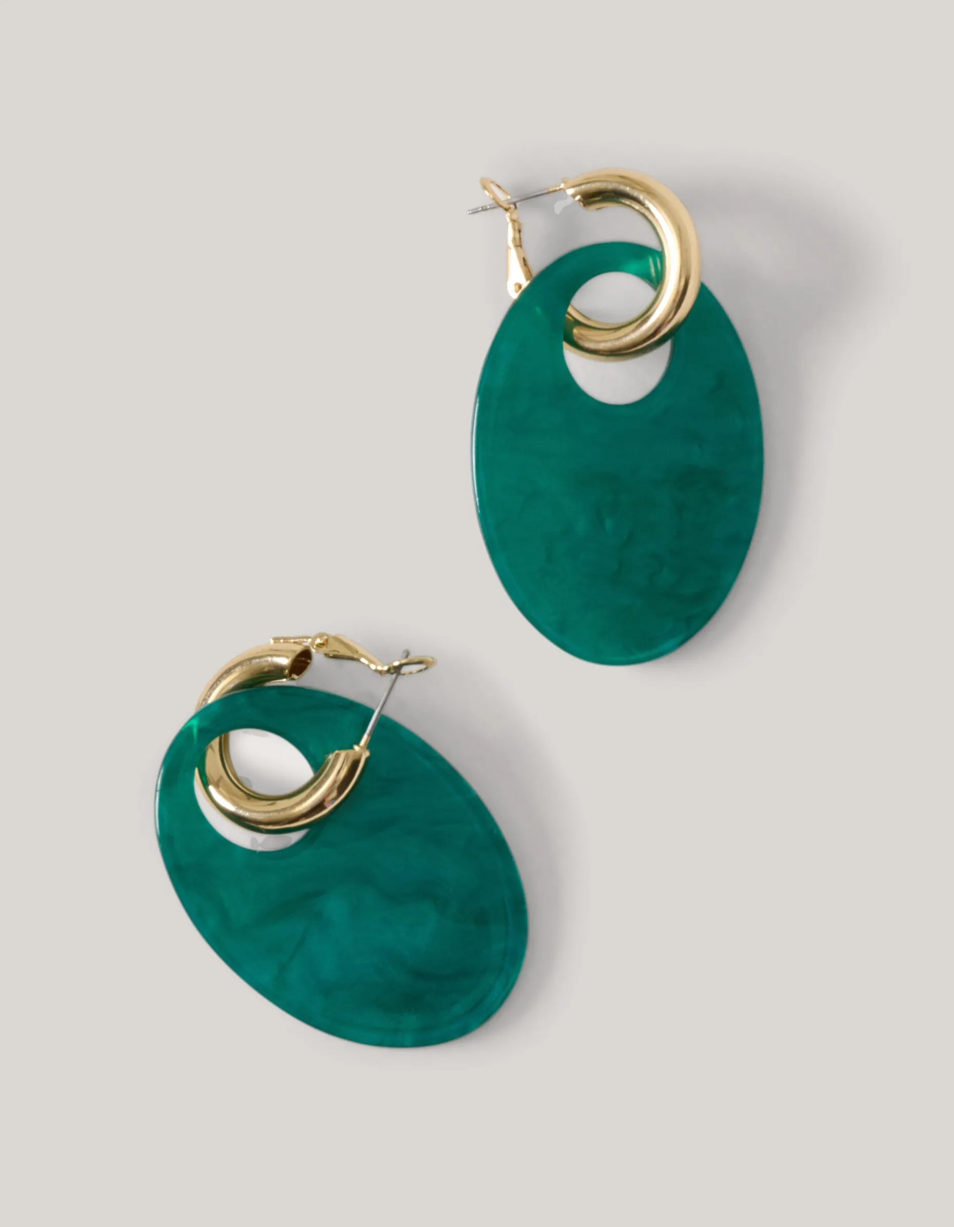 Oval Oorbellen Groen