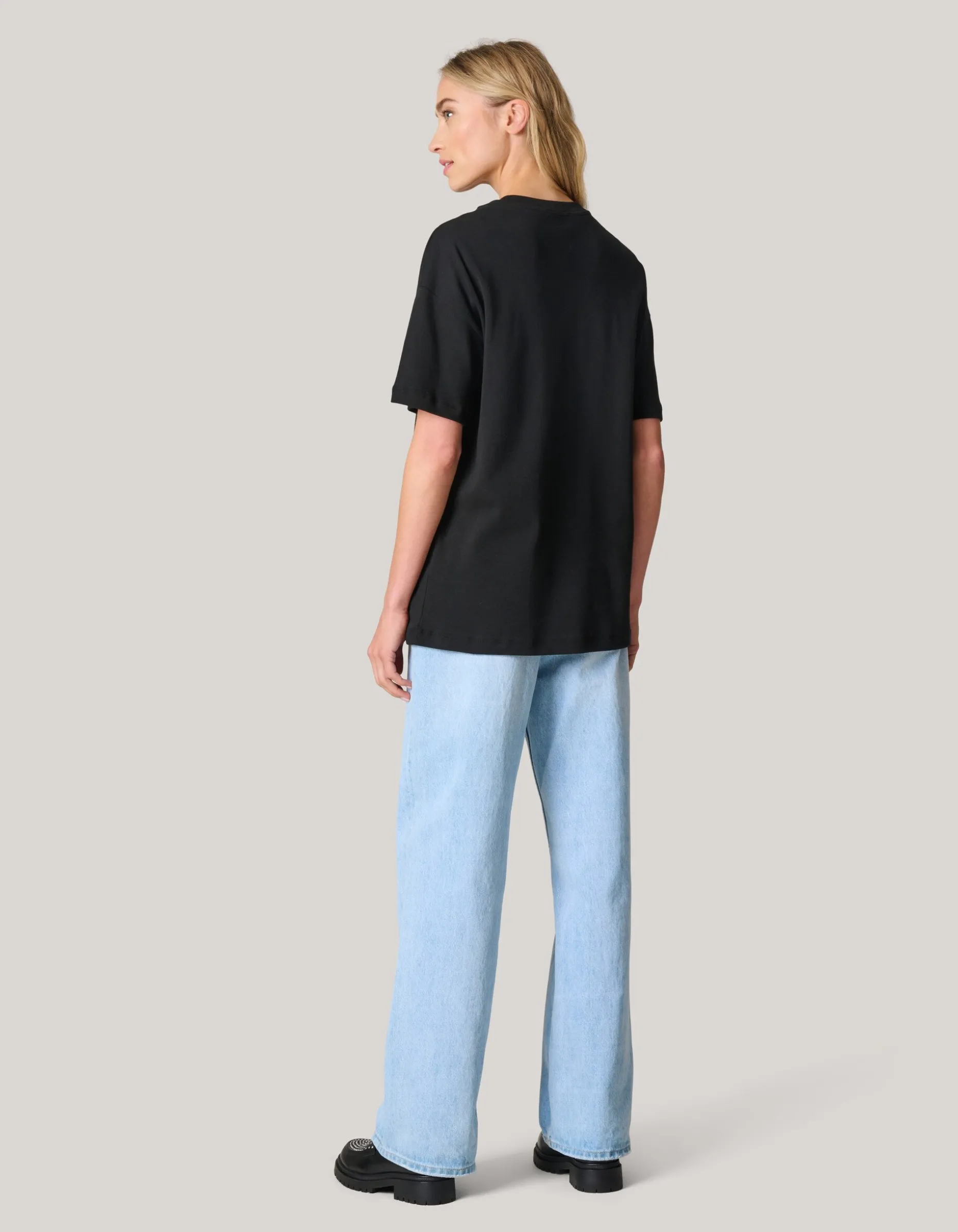 Oversized Basic T-shirt Zwart