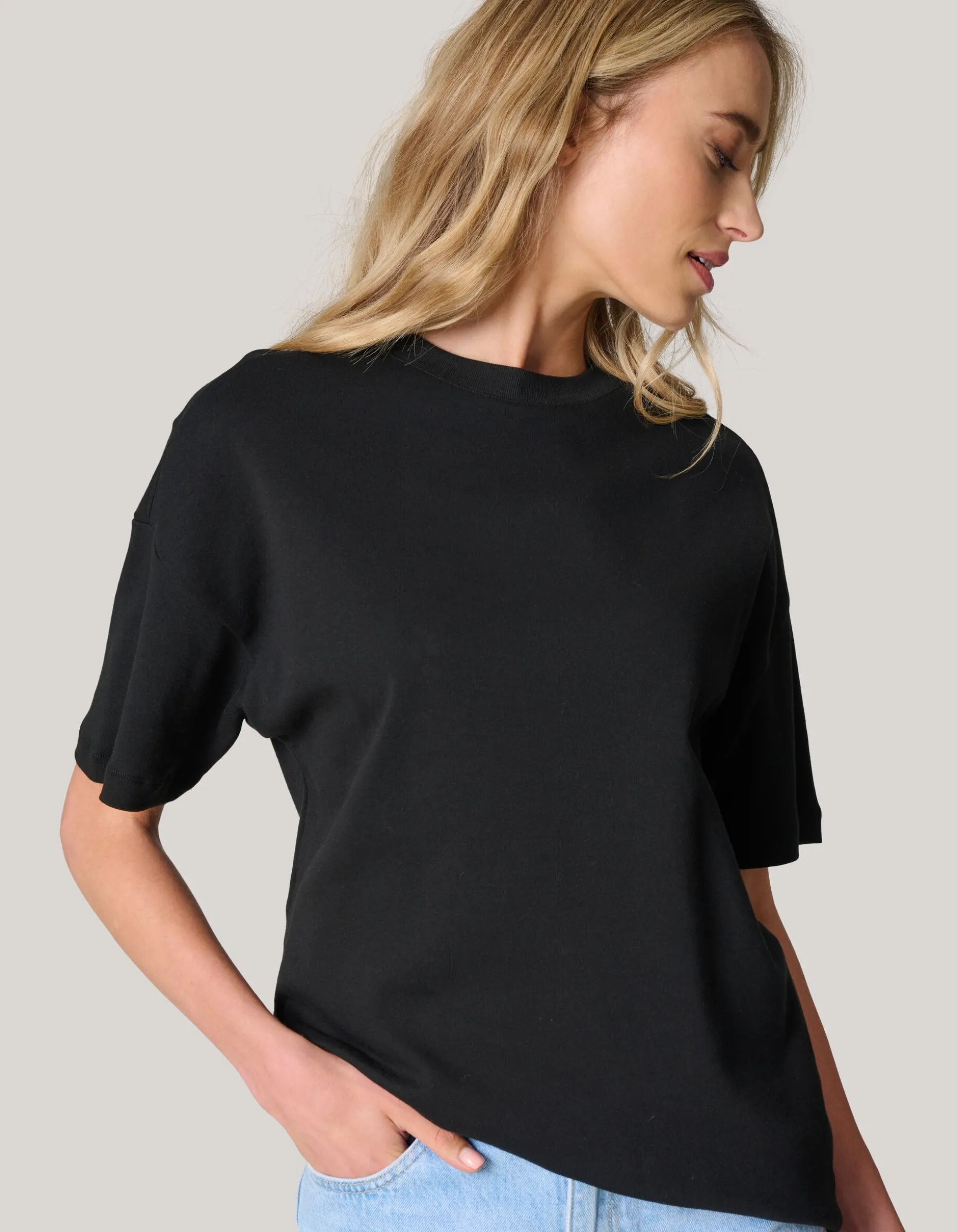 Oversized Basic T-shirt Zwart