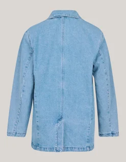 Oversized Denim Blazer Bleached