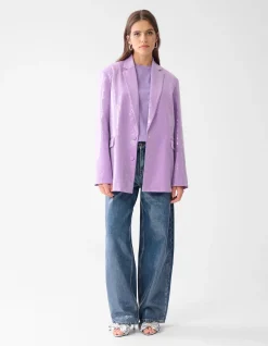 Oversized Pailletten Blazer Lichtpaars By Lizzy