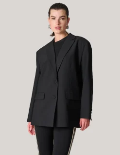 Oversized Strik Blazer Zwart