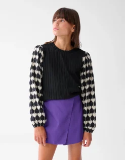 Overslag Skort Paars