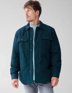 Padded Overshirt Donkergroen