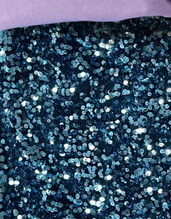 Pailletten Mini Rok Blauw By Lizzy