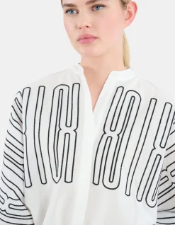 Patch Blouse Wit