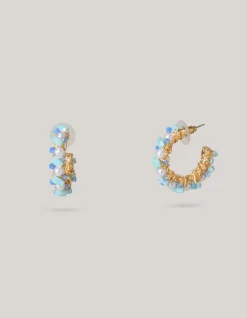 Pearl Beaded Hoop Oorbellen Goud