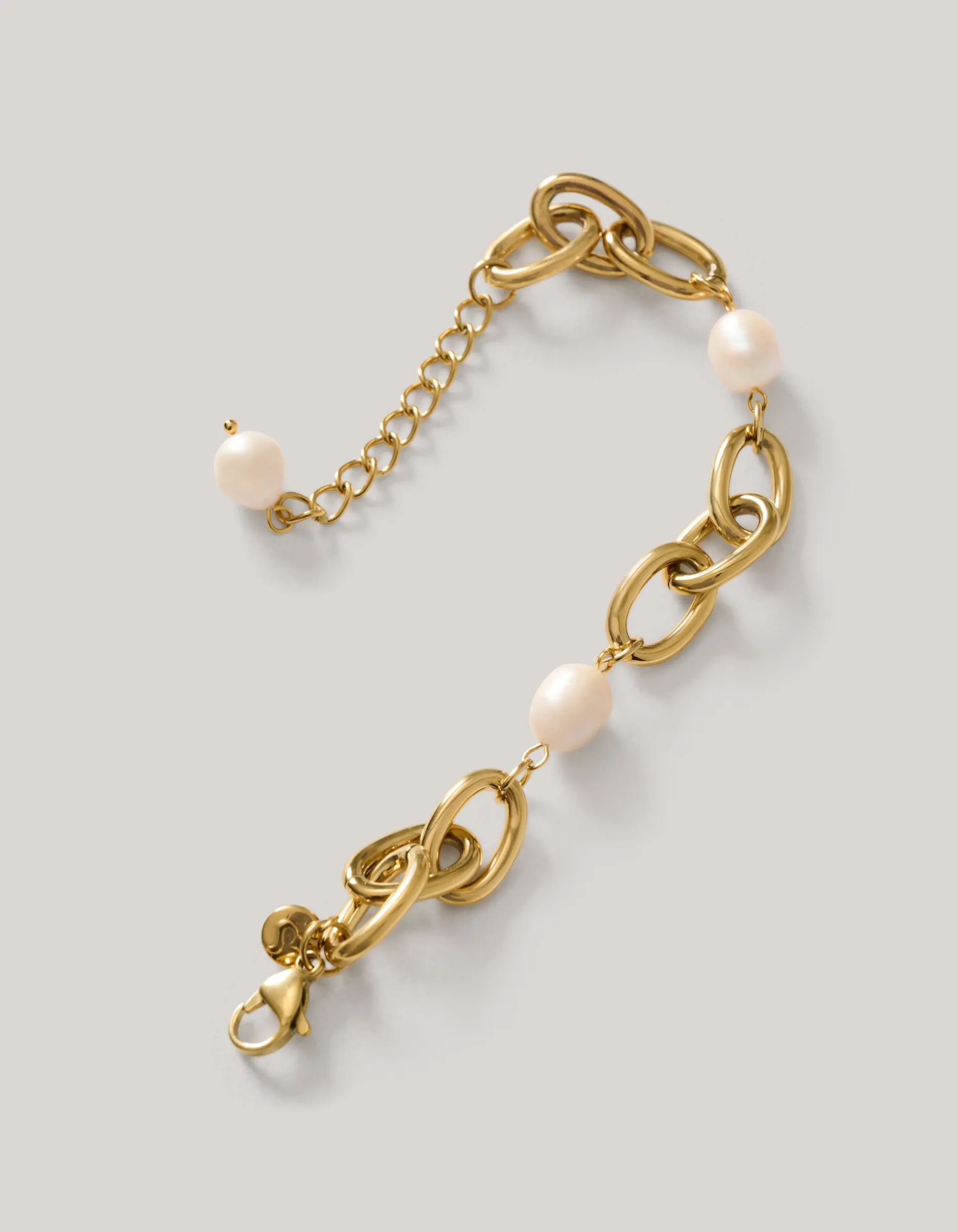 Pearl Chain Armband Goud