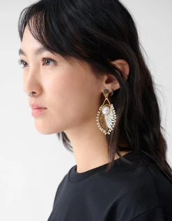 Pearl Drop Oorbellen Wit