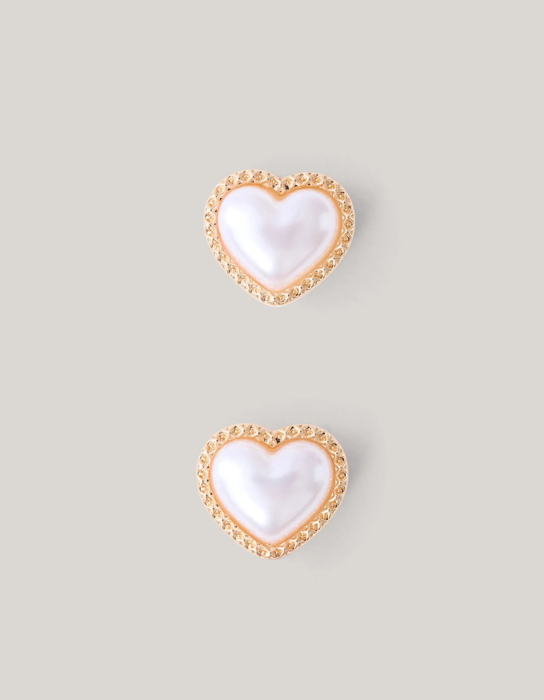 Pearl Heart Knopen Clips Goud