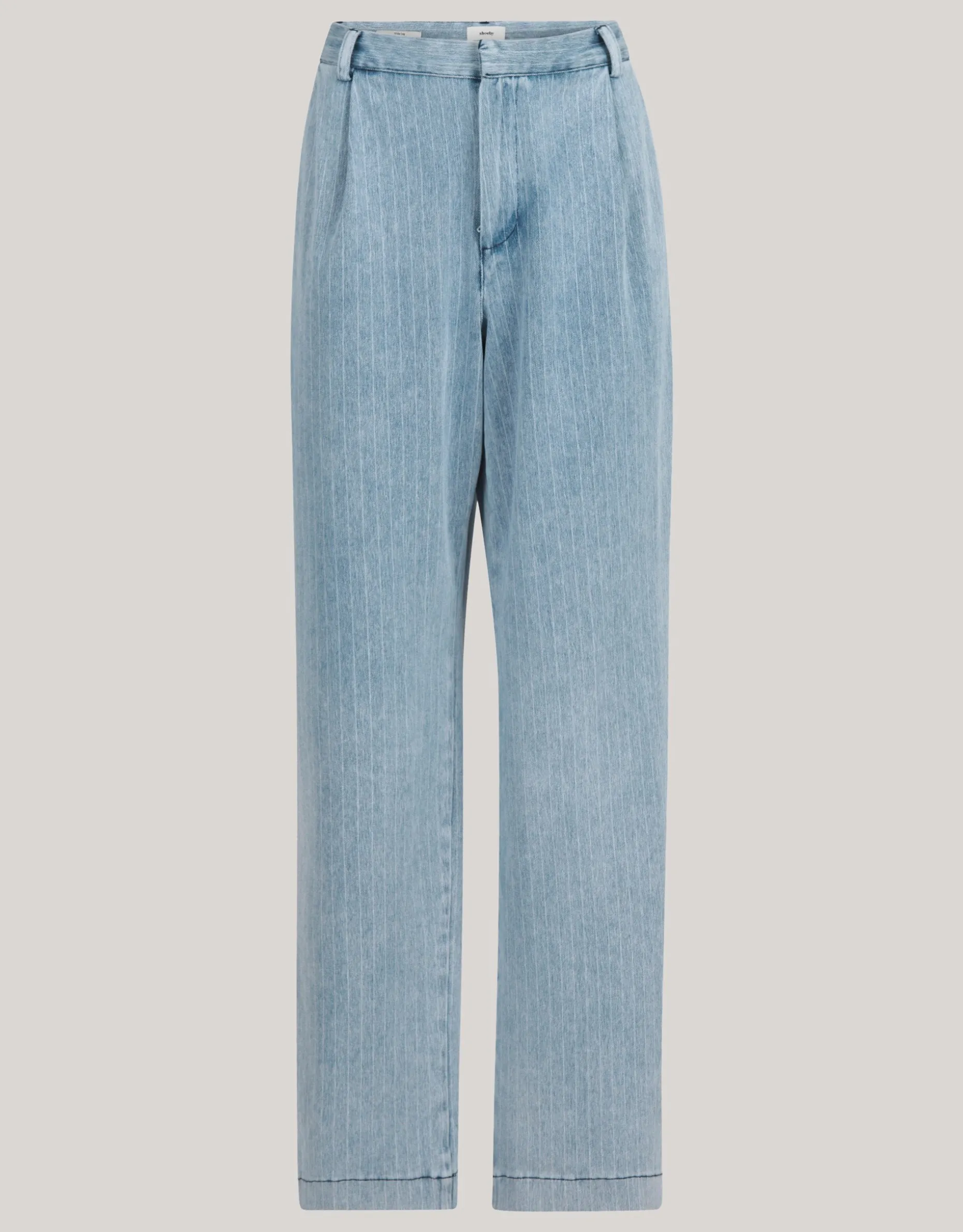 Pinstripe Loose Fit Jeans Lichtblauw L34