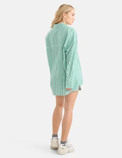 Pinstripe Strass Blouse Groen By Monica