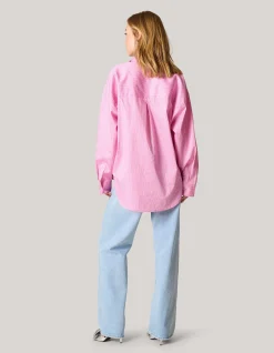 Pinstripe Studs Blouse Lichtroze