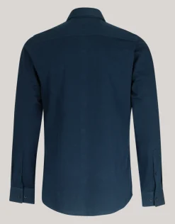 Pique Jersey Overhemd Donkerblauw