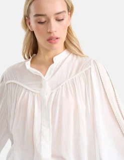 Pleated Blouse Gebroken Wit By Mieke
