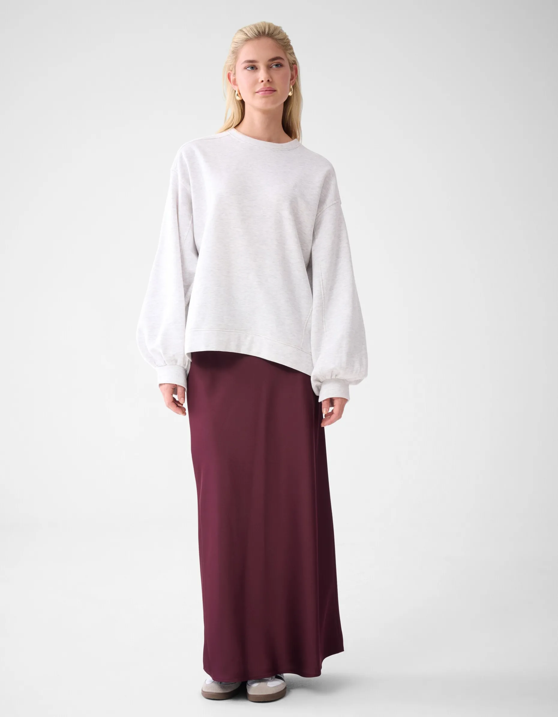 Poff Sleeve Sweater Grijs By Lonneke
