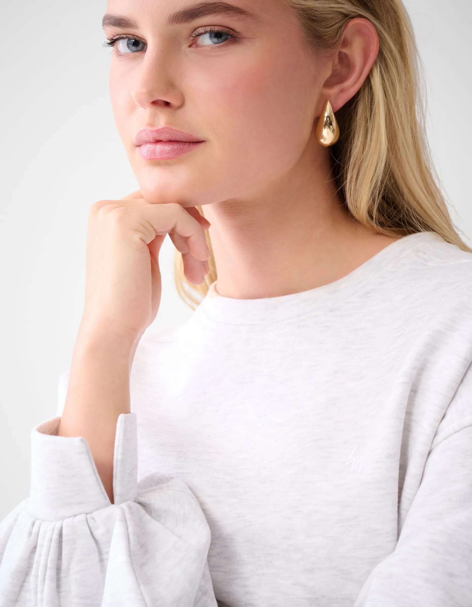 Poff Sleeve Sweater Grijs By Lonneke