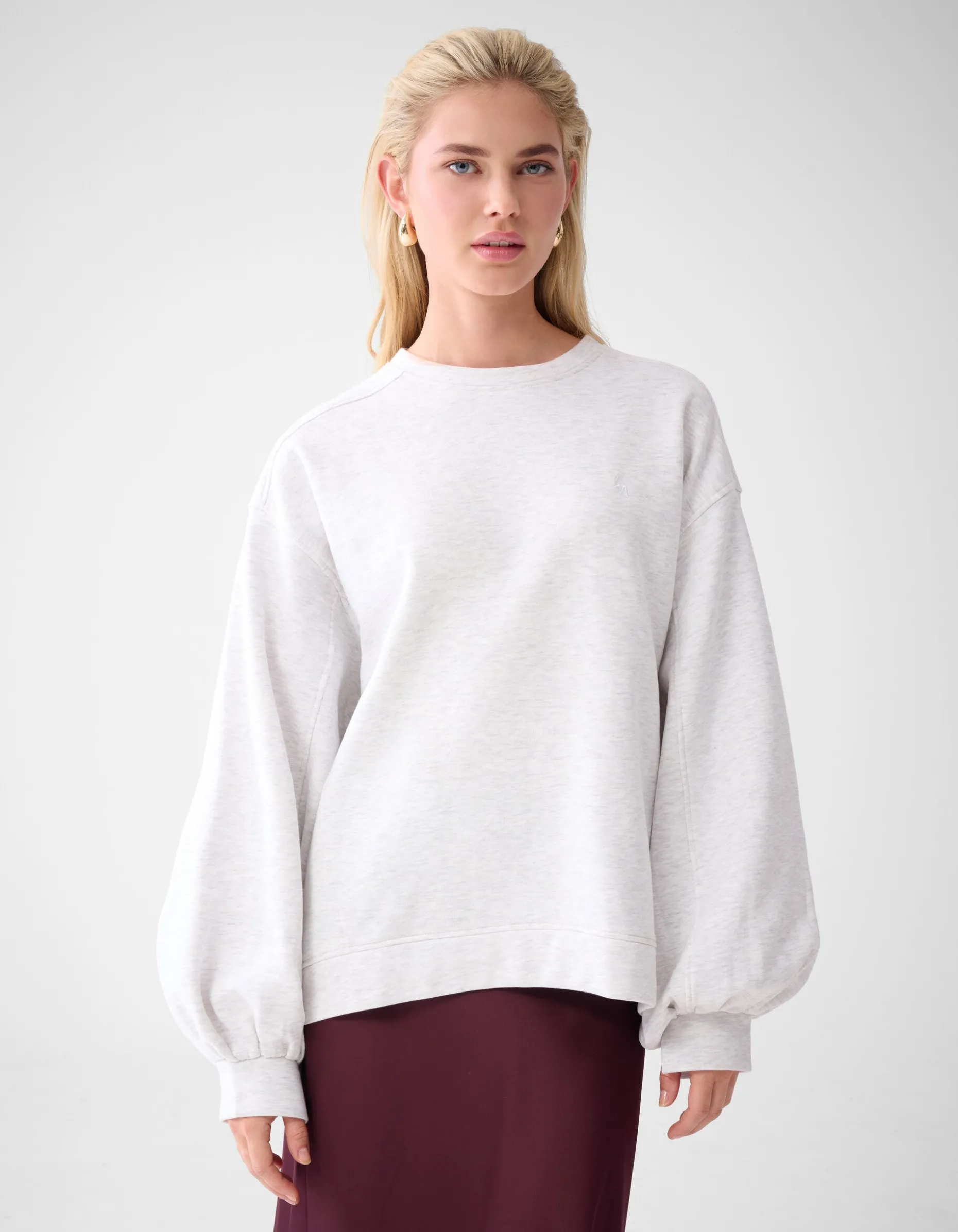 Poff Sleeve Sweater Grijs By Lonneke