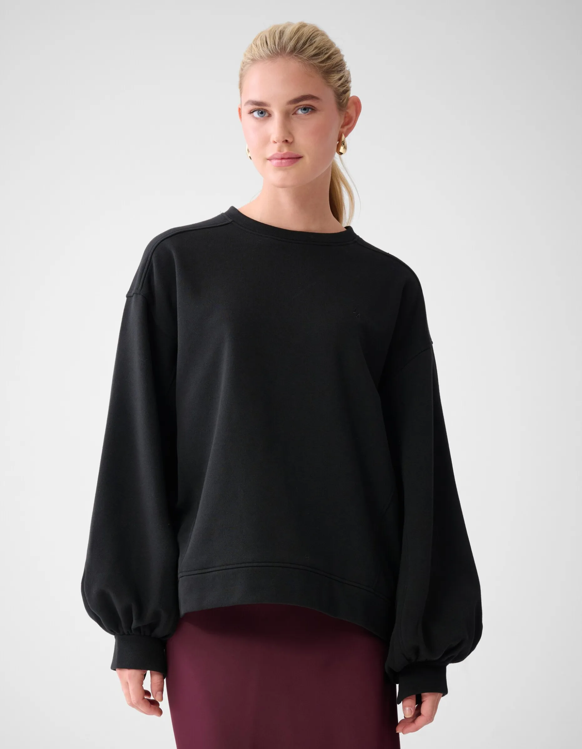 Poff Sleeve Sweater Zwart By Lonneke