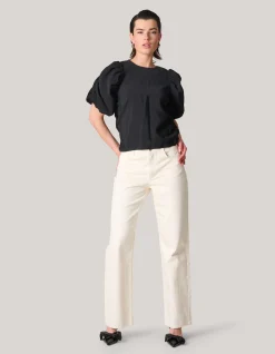 Pofmouwen Top Zwart