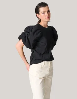 Pofmouwen Top Zwart