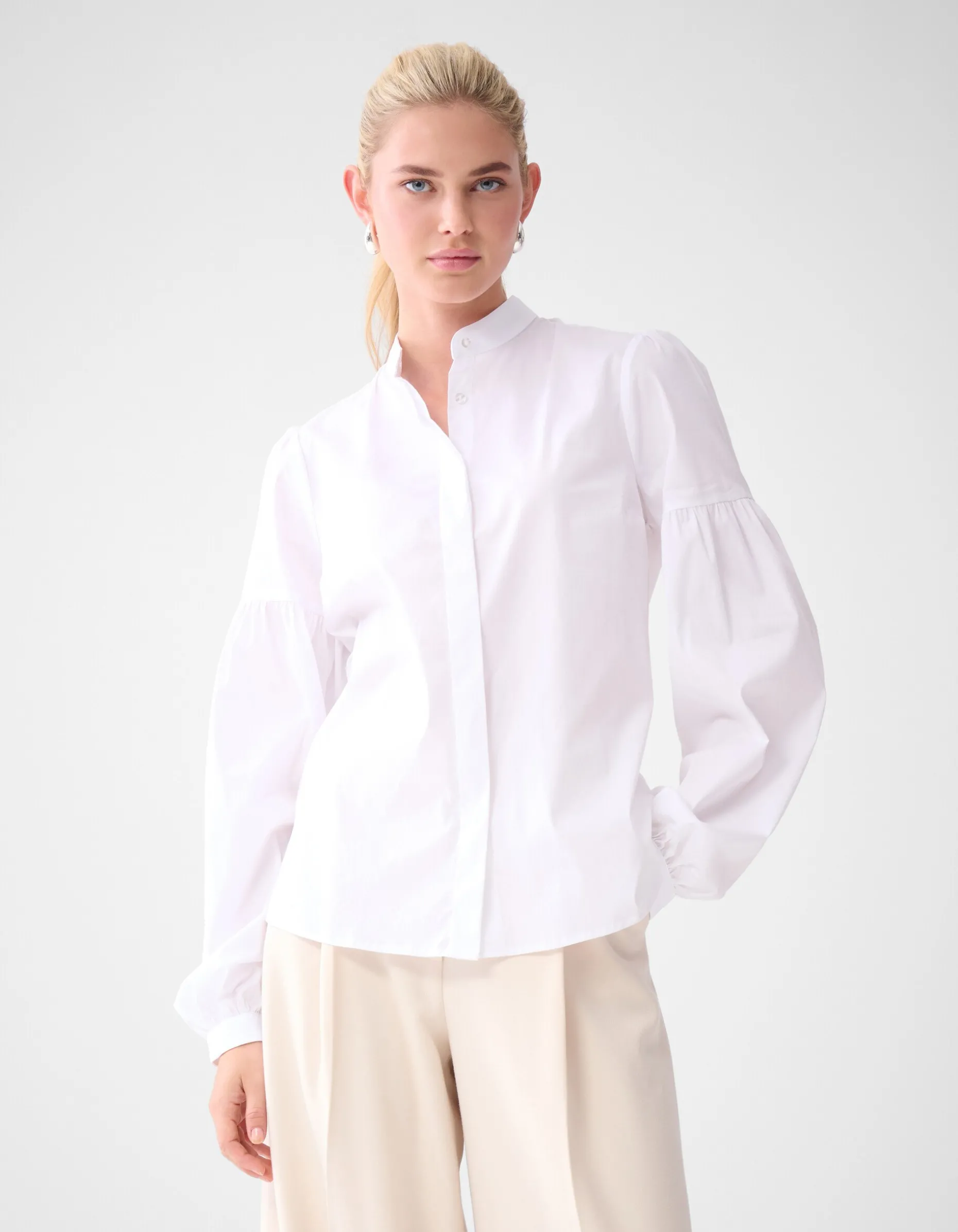 Poplin Blouse Wit By Lonneke