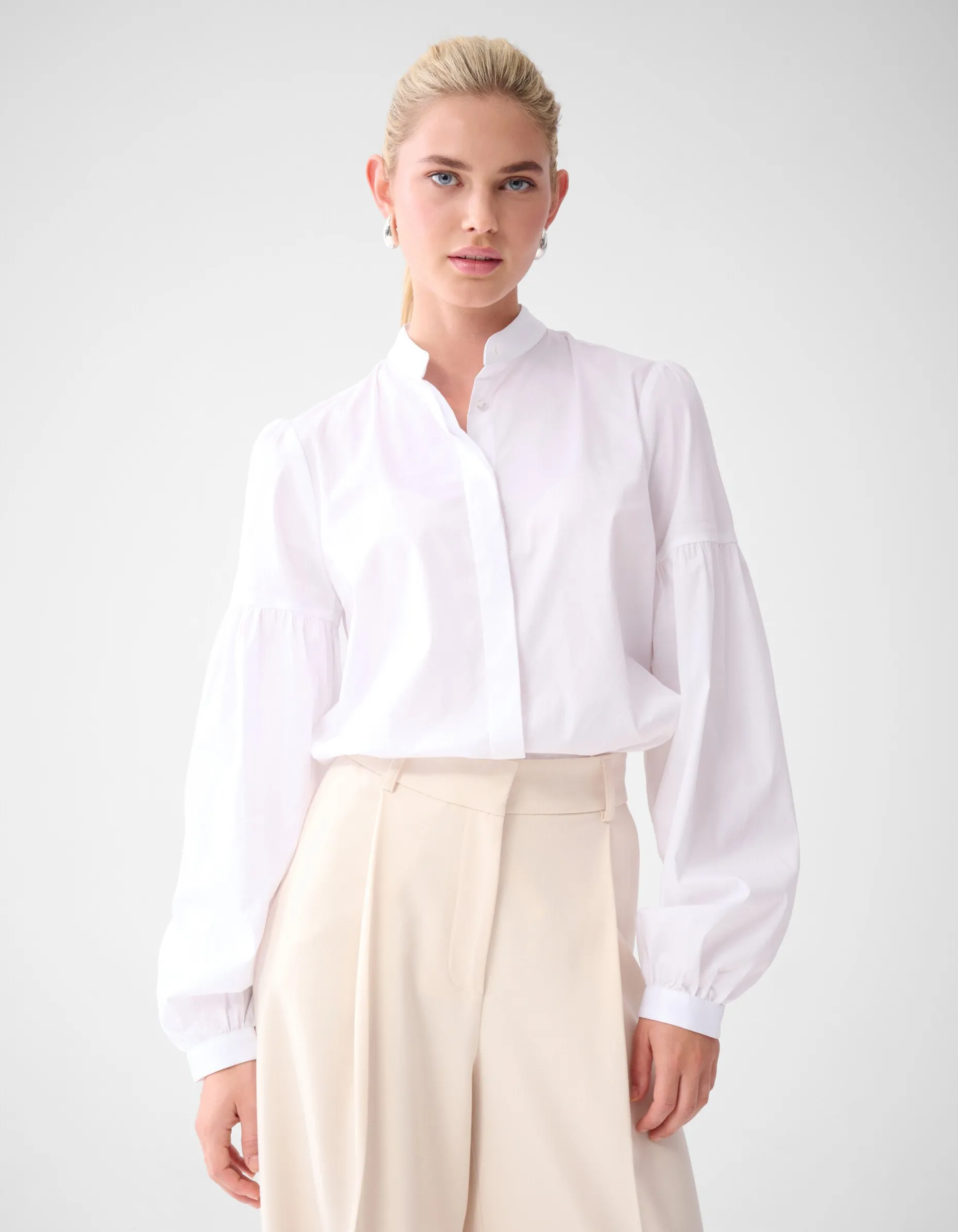 Poplin Blouse Wit By Lonneke