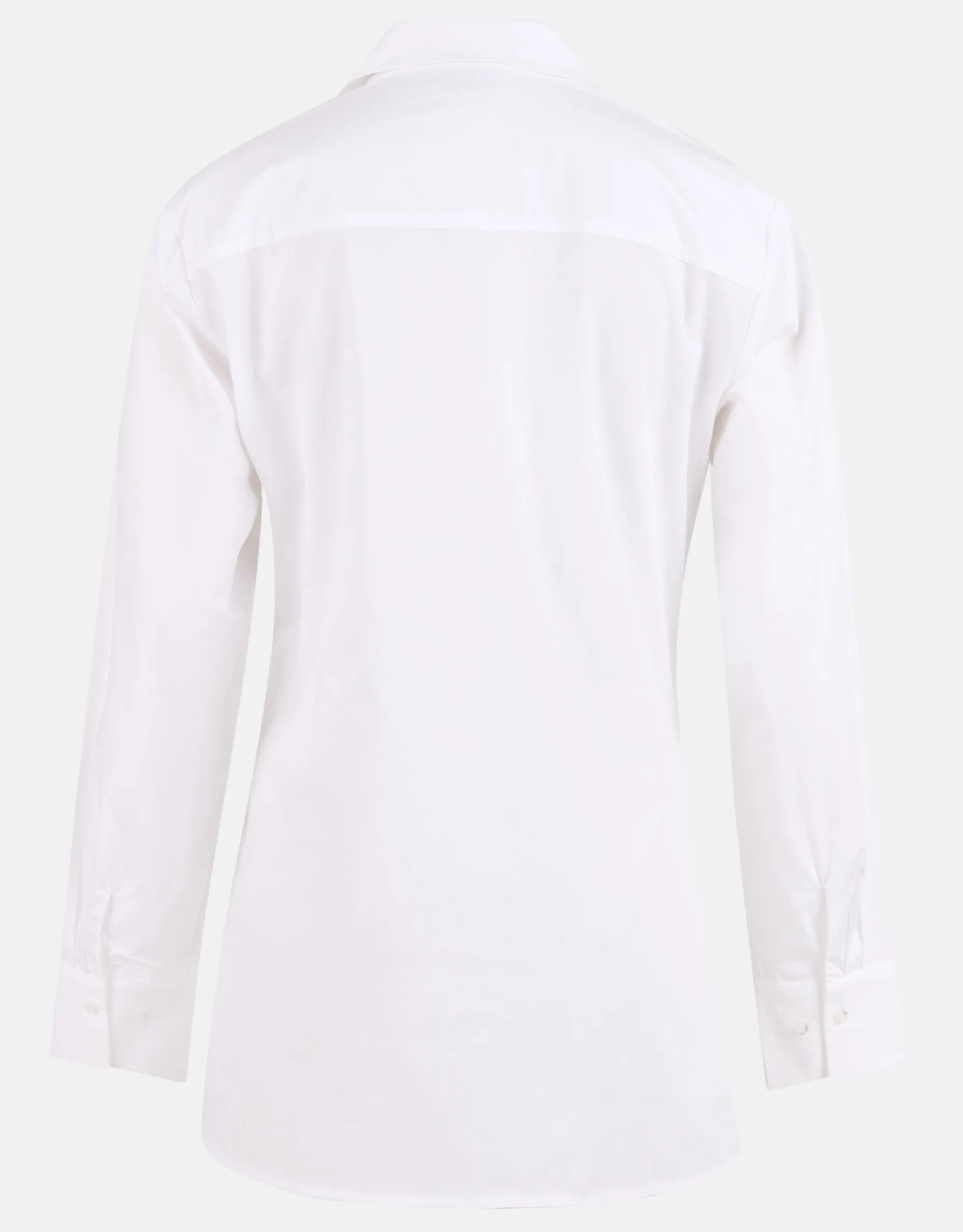 Poplin Overslag Blouse Wit