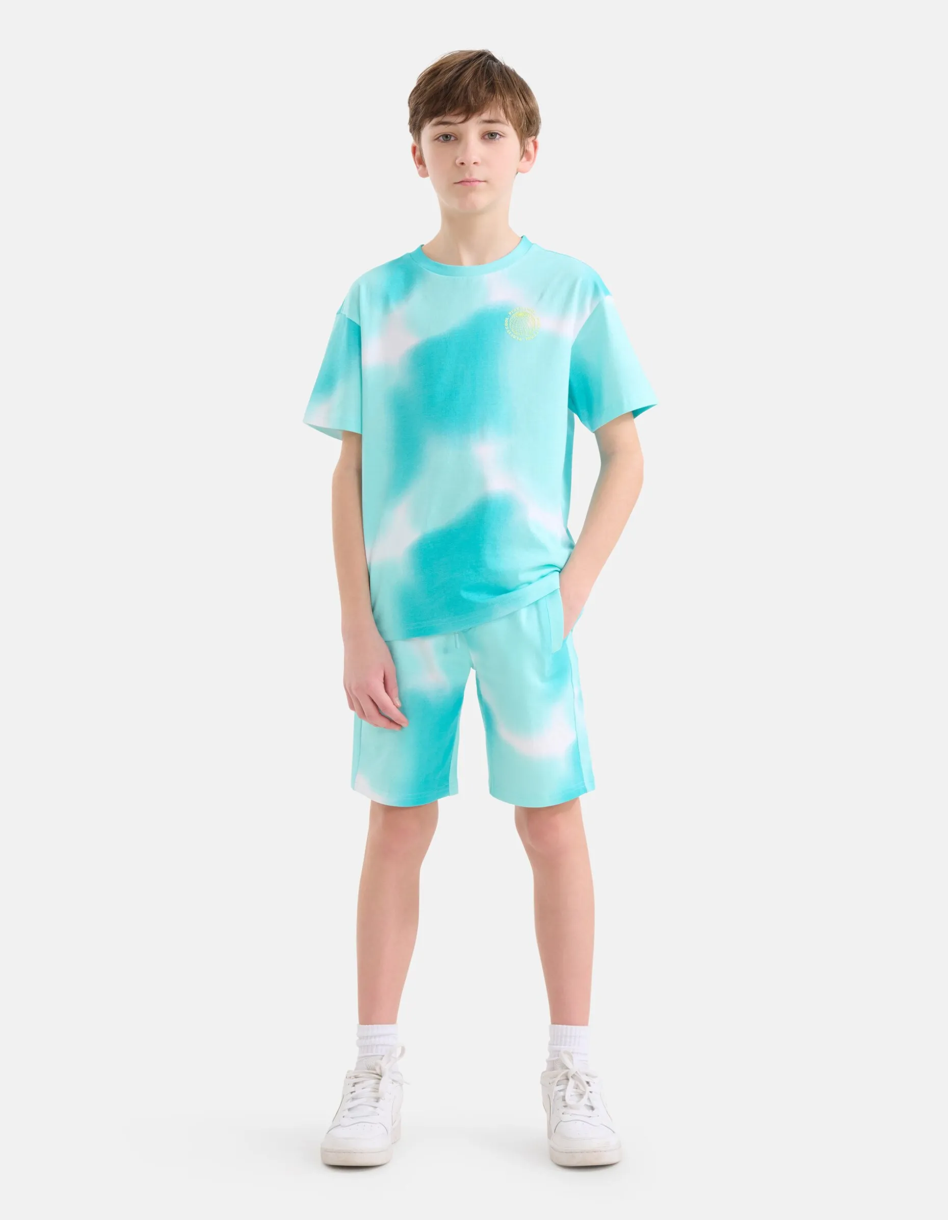 Print Short Blauw