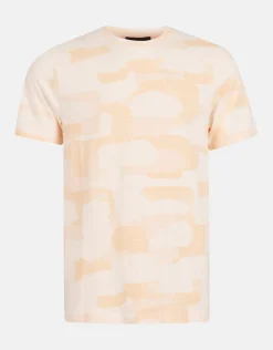 Printed Camo T-shirt Oranje