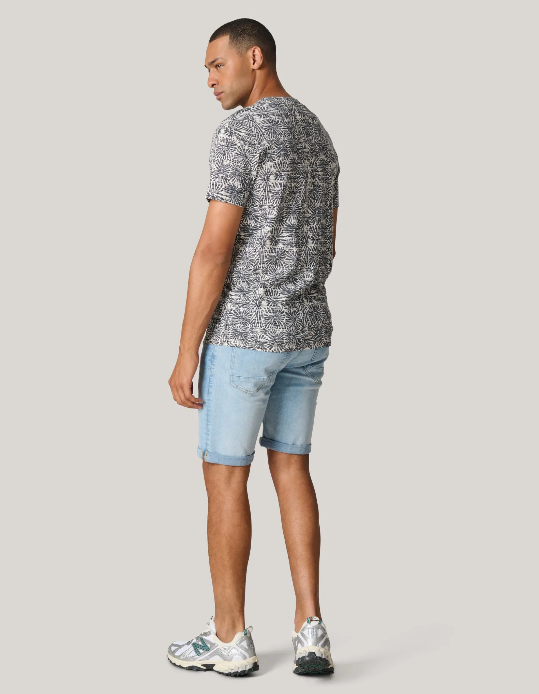 Printed Flower T-shirt Zwart