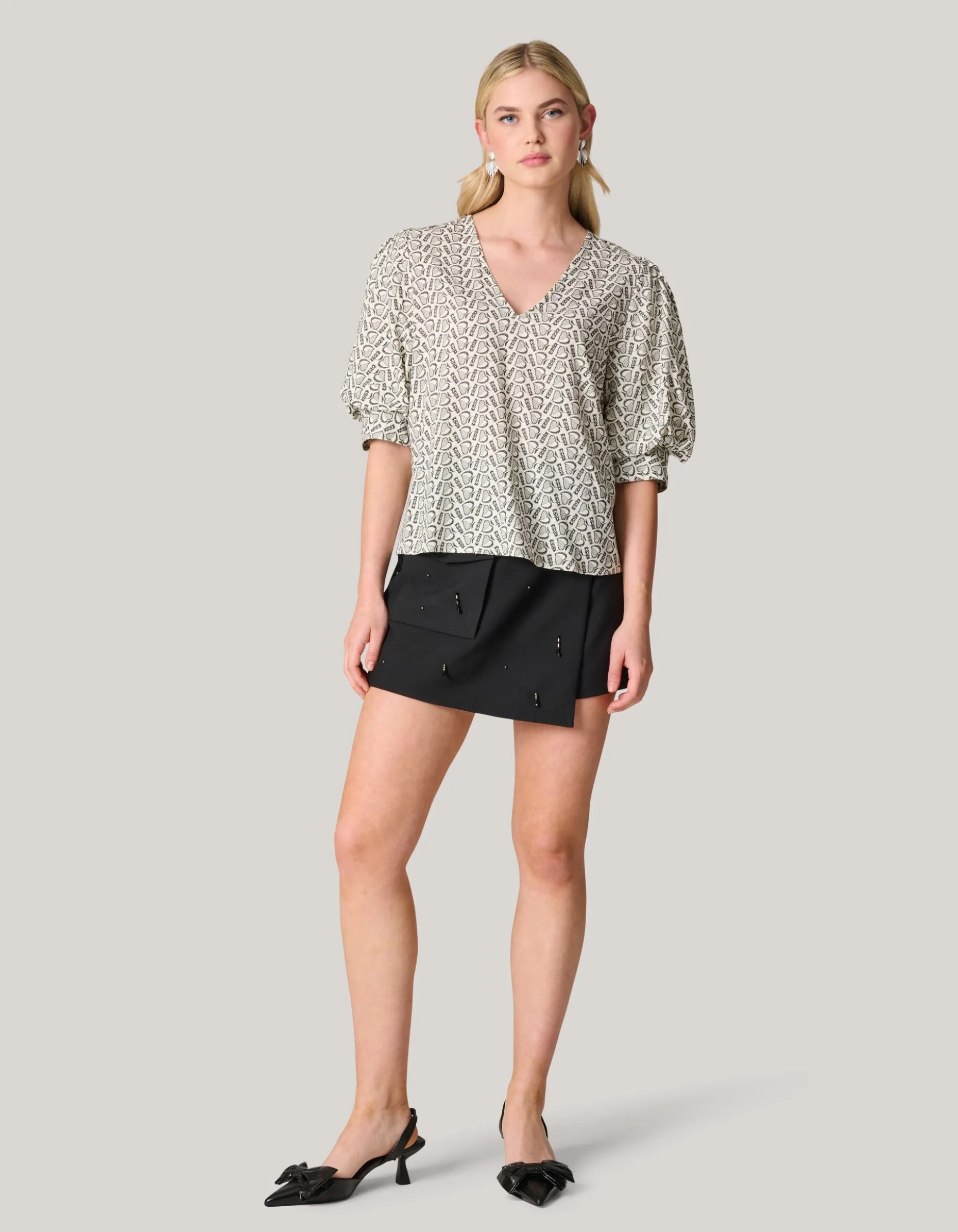 Printed Heart Top Wit
