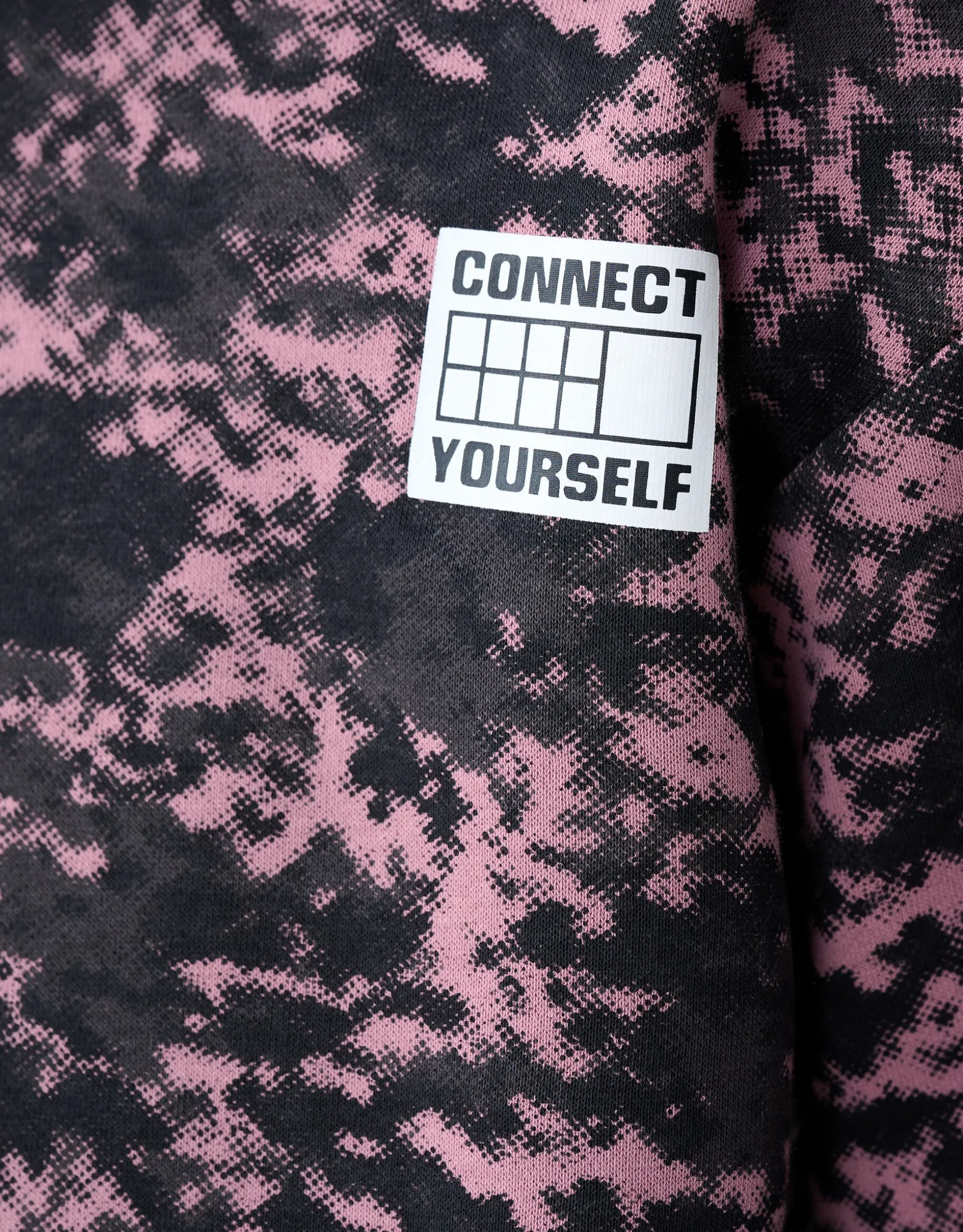 Printed Hoodie Donkerroze