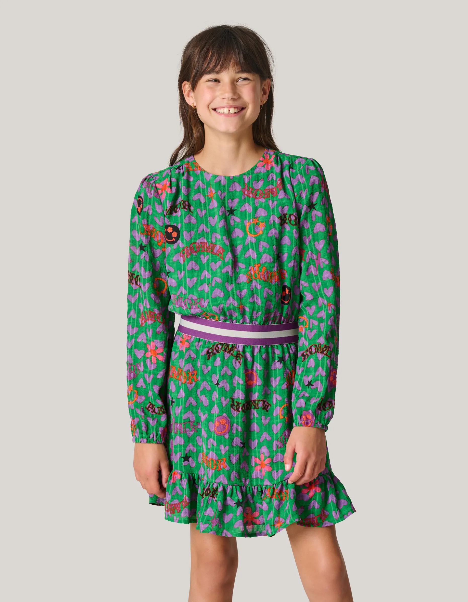 Printed Jurk Groen