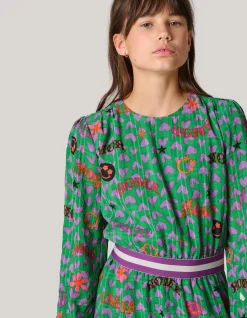 Printed Jurk Groen