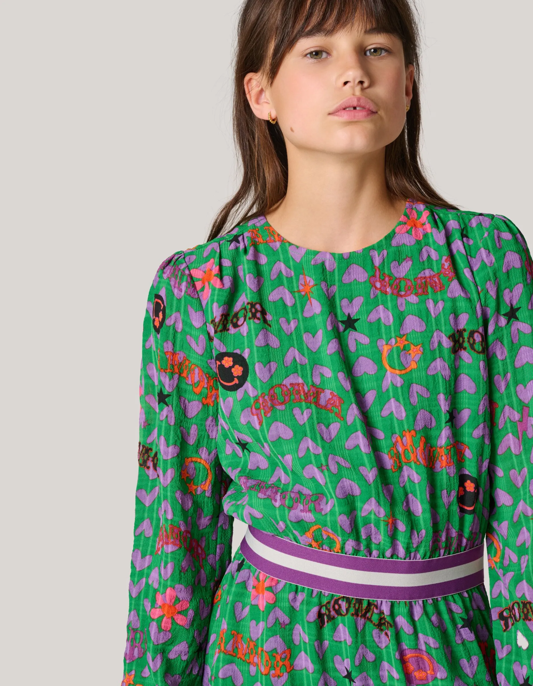 Printed Jurk Groen