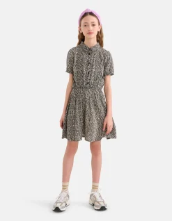 Printed Jurk Zwart/Wit
