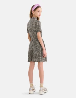 Printed Jurk Zwart/Wit