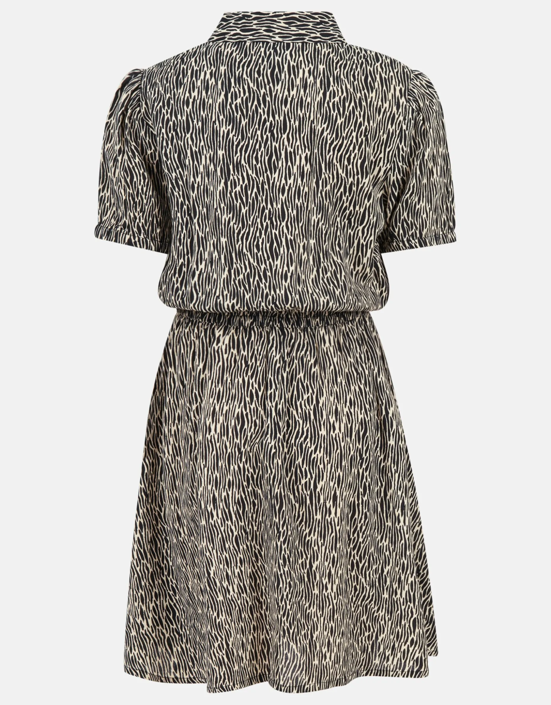 Printed Jurk Zwart/Wit