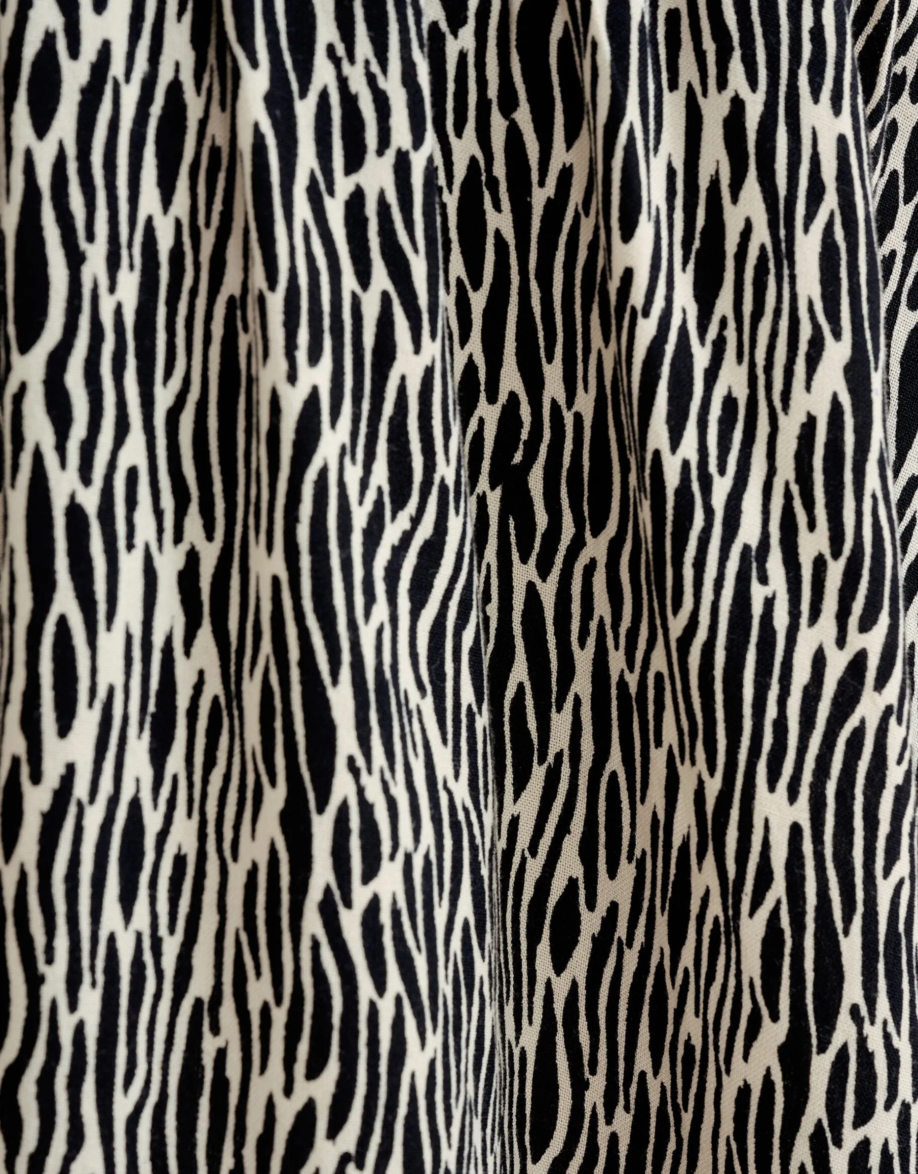 Printed Jurk Zwart/Wit