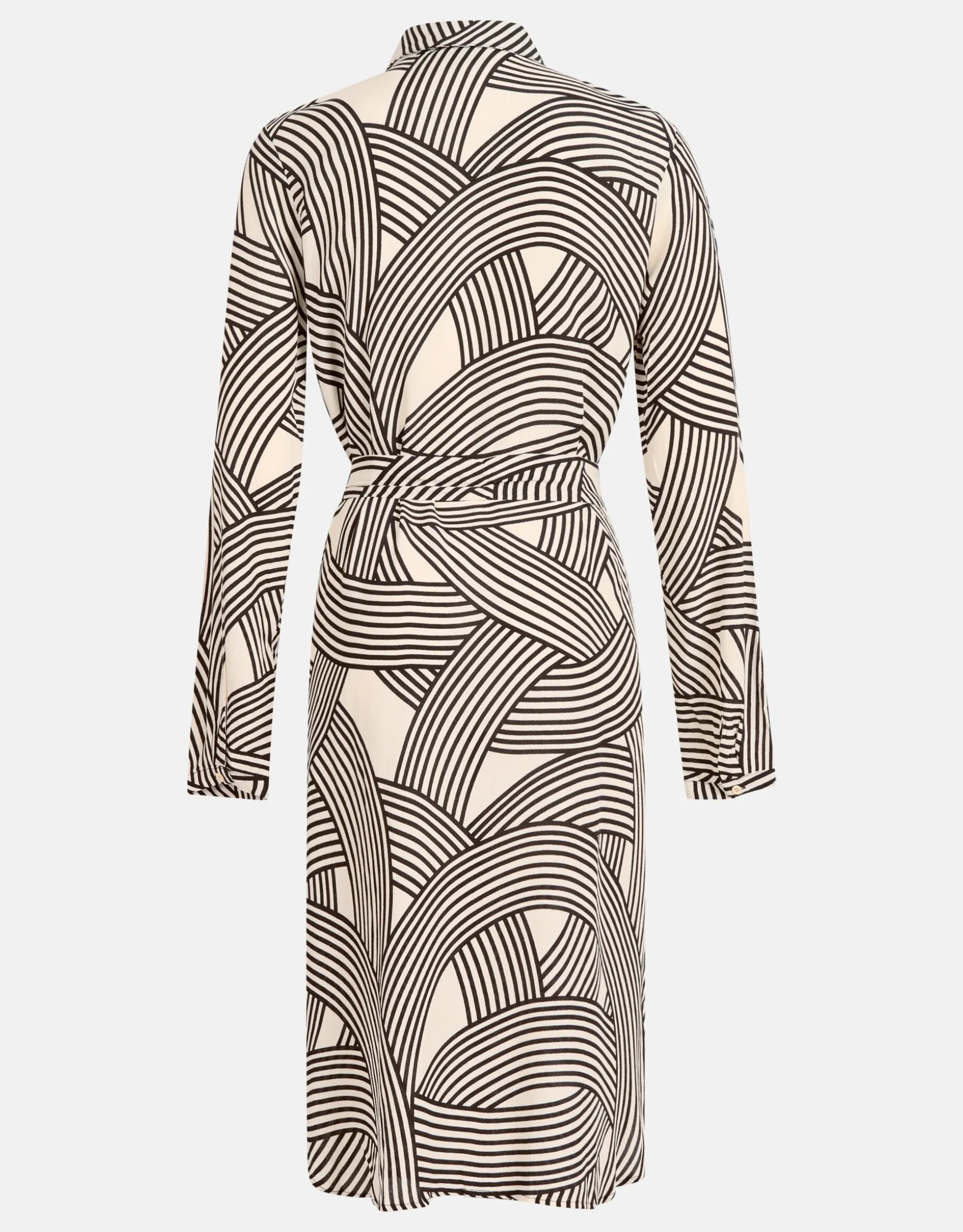 Printed Midi Jurk Gebroken Wit