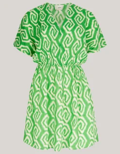 Printed Mini Jurk Groen