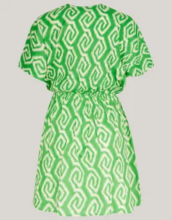 Printed Mini Jurk Groen