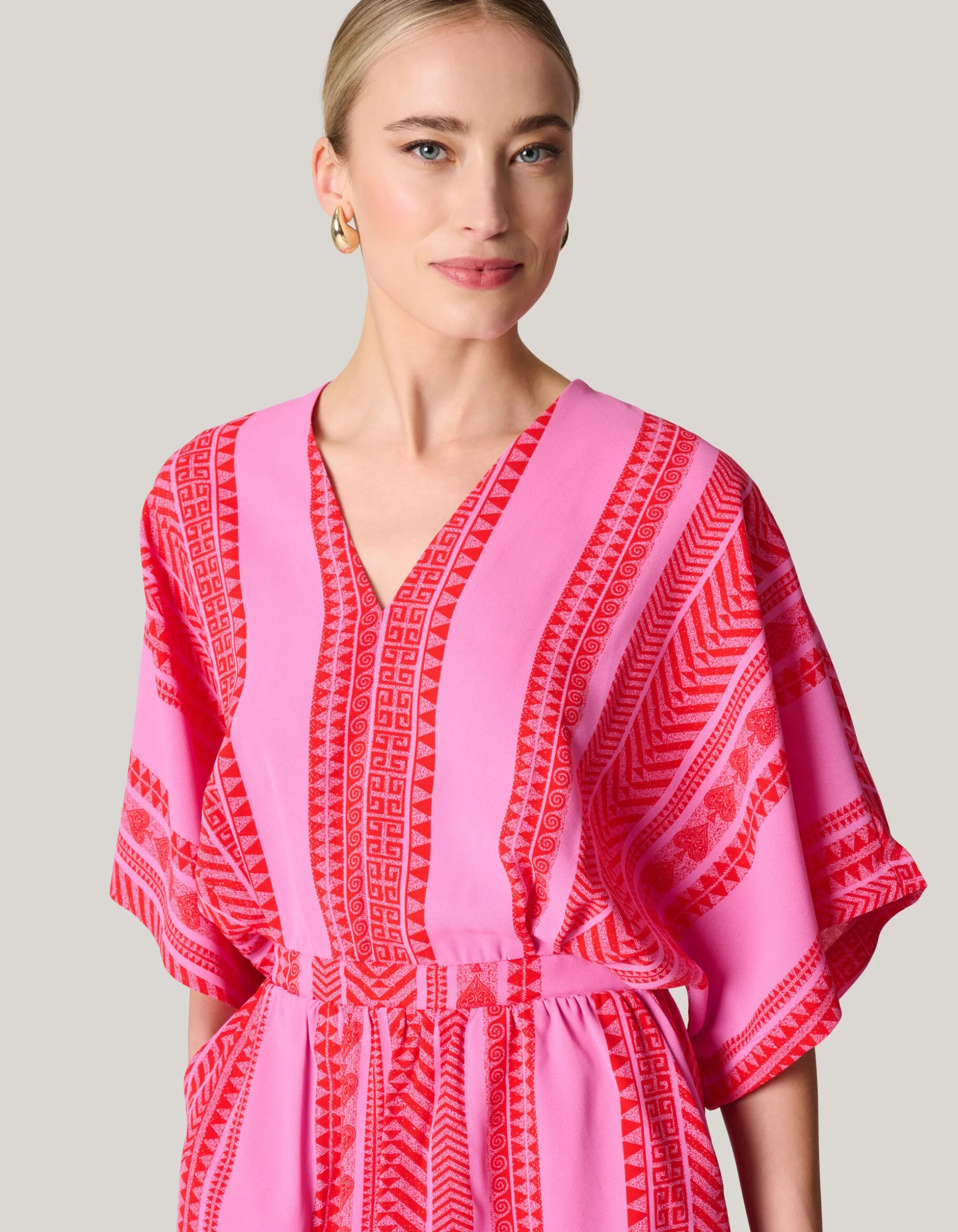 Printed Mini Jurk Roze