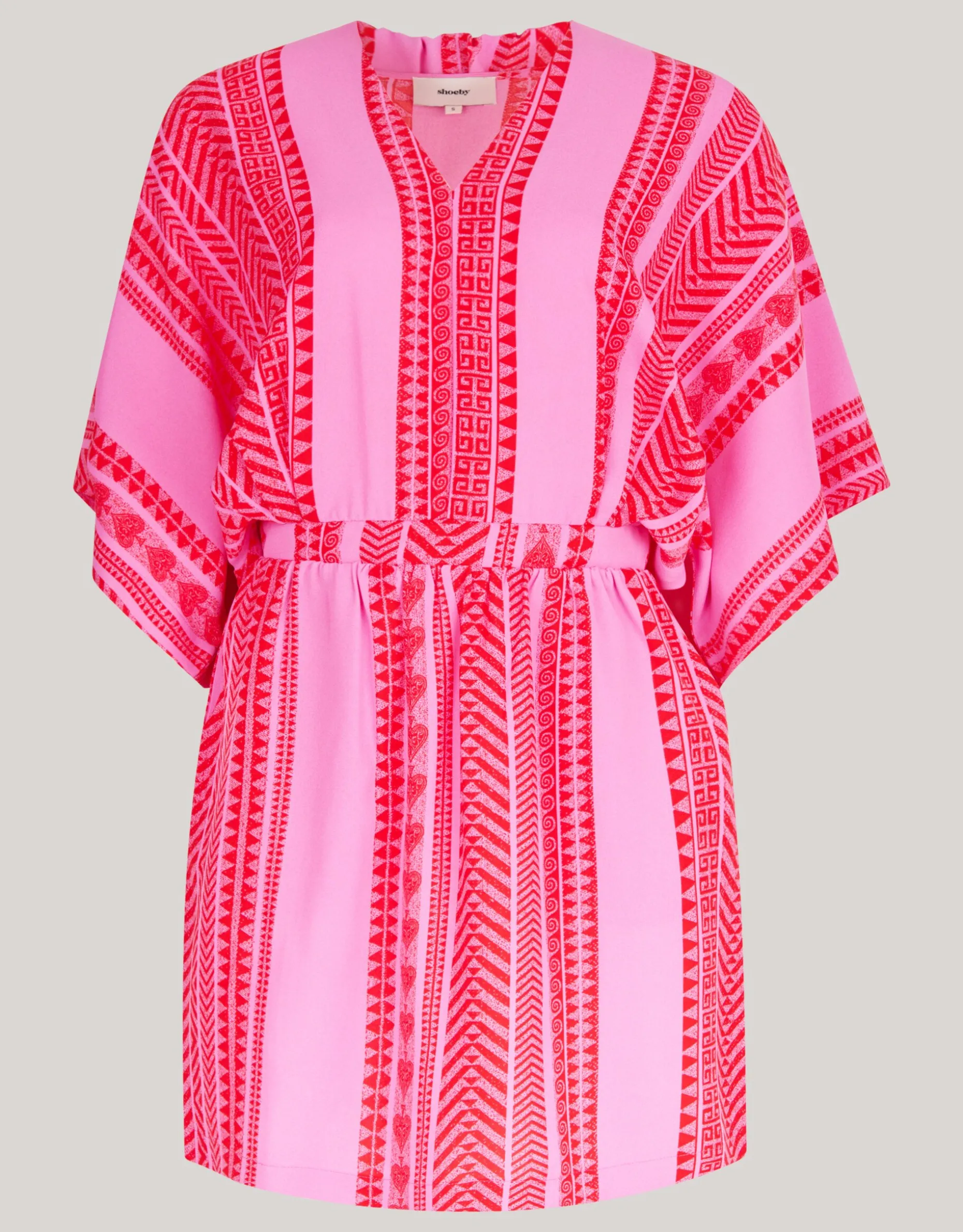 Printed Mini Jurk Roze