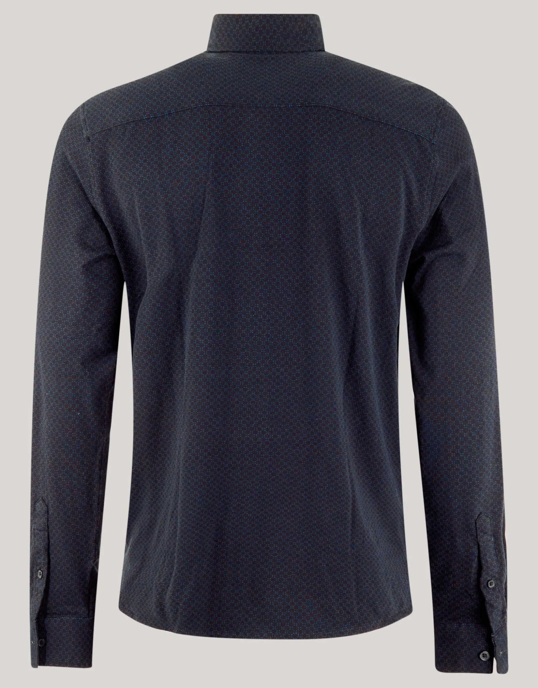 Printed Overhemd Donkerblauw
